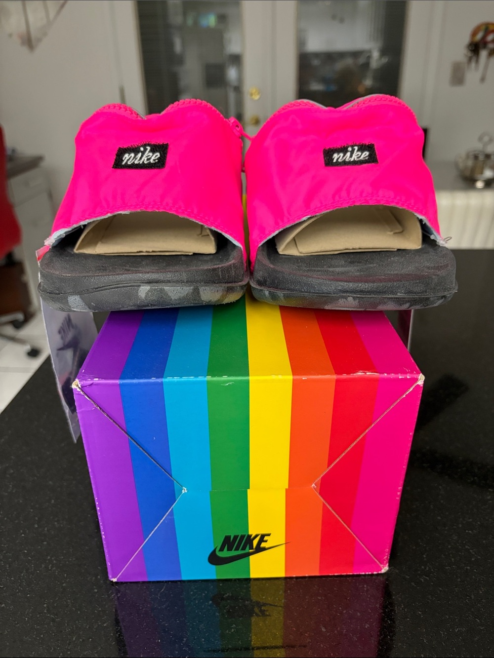 Nike Hot Pink & Black BeTrue Slide Sandals - Picture 11 of 12